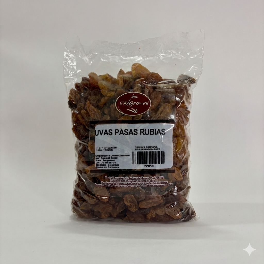 Uvas pasas rubias