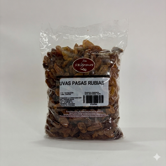 Uvas pasas rubias